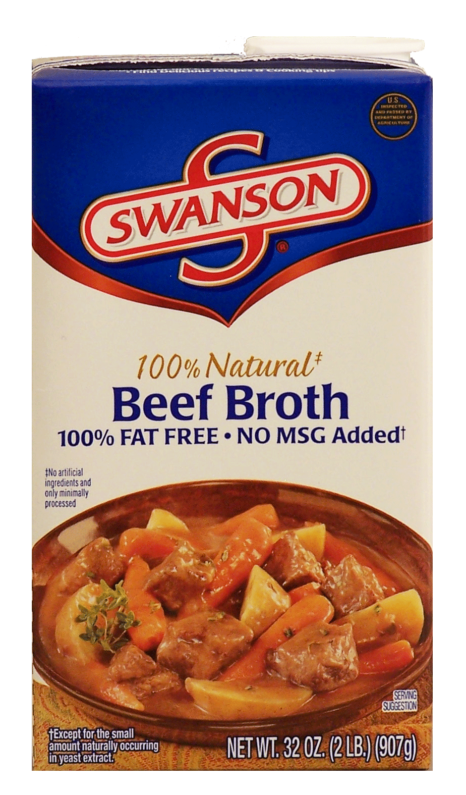 Swanson 100% Natural beef broth 100% fat free Full-Size Picture